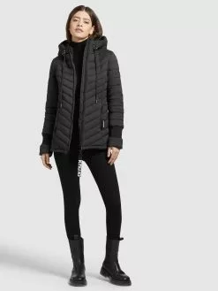 Khujo Winterjacken Jacke Patt Frauen Schwarz -Khujo Verkaufsshop 3fc28cf4138ec253f63eea576f561fab