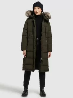 Khujo Wintermäntel Mantel LOLL Frauen Khaki -Khujo Verkaufsshop ab031ad11a79c747d1c1e587d891612b