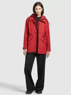 Khujo Parka Übergangsjacke FELINA Frauen Rot -Khujo Verkaufsshop fa946f692e98f8daa0a9caf6c18ee627